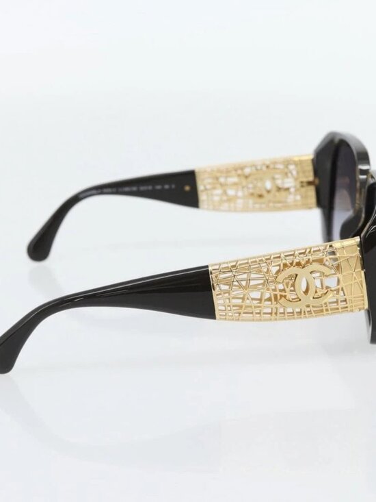 CHANEL Sunglasses plastic Black CC Auth am11652SM main image 8